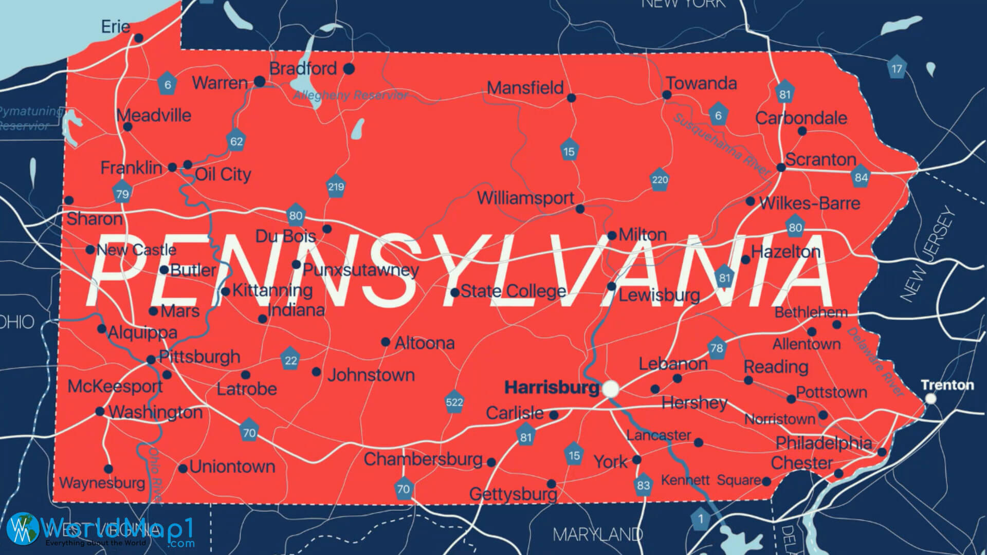 Pennsylvania Map USA
